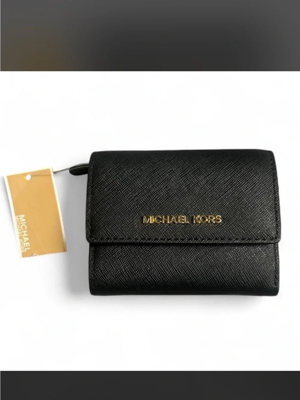 NWT Michael Kors Black Wallet With Gold tone hardware.